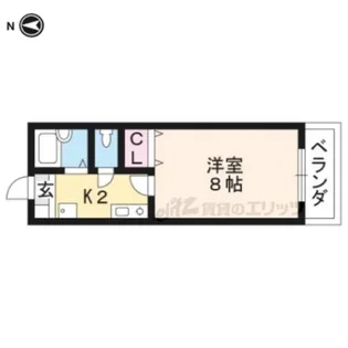 アマデウス麩屋町二條【205号室】の間取り