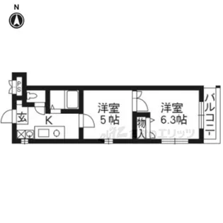 キャピタルシティ【402号室】の間取り
