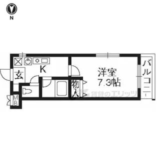 キャピタルシティ【303号室】の間取り