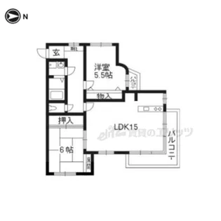グランディア四ノ宮【407号室】の間取り