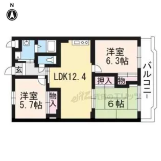 レオ・中臣【316号室】の間取り