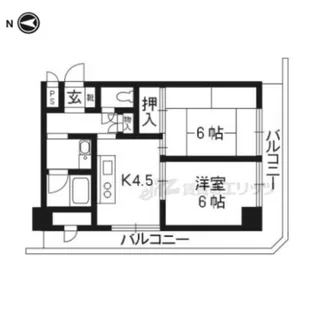 パレット御池【6階】の間取り