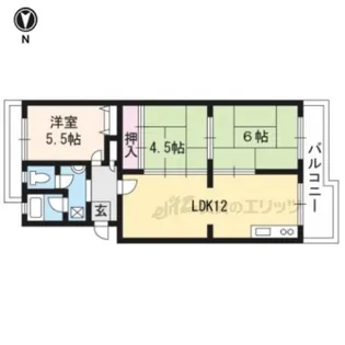 チュリス石山【403号室】の間取り