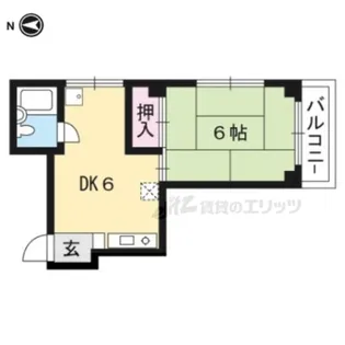 ハイツやまざき【201号室】の間取り