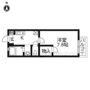 ベルメゾン御陵【207号室】の間取り