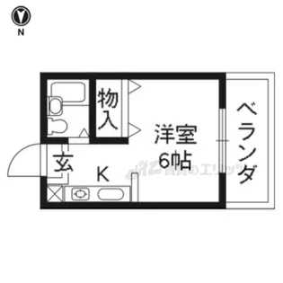 サンハイツ浅野【403号室】の間取り
