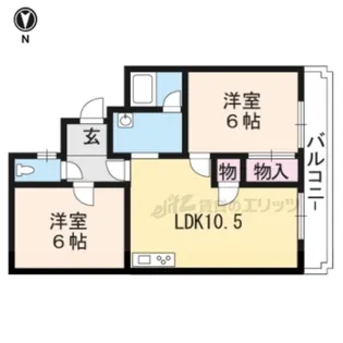 第2松儀ハイツ【3階】の間取り