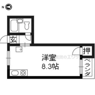 グロリアス杉本【202号室】の間取り