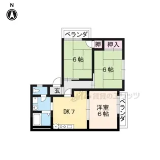 ガーデンハイツ花園【103号室】の間取り