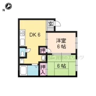 シャトー山ノ上II【106号室】の間取り