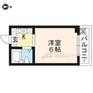 洛南ハイツ【201号室】の間取り