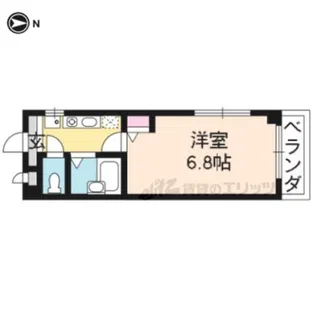 エクシード西院【101号室】の間取り