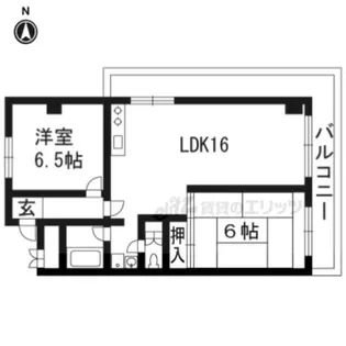 伏水ハイツ【601号室】の間取り