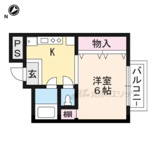 第44長栄ロイヤルコーポ瀬田【303号室】の間取り