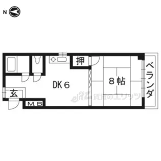 ウエストヴィラージュ【401号室】の間取り