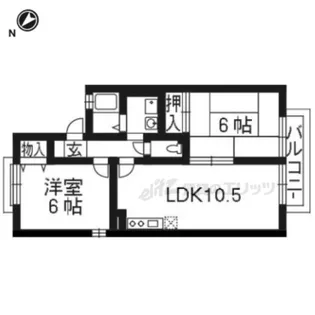 アーク比叡【102号室】の間取り
