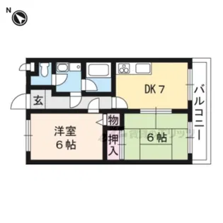 M’Sマンション【3-A号室】の間取り