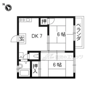 ブルーレイクB【2階】の間取り