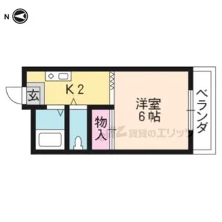 ハイムユアーズ【407号室】の間取り