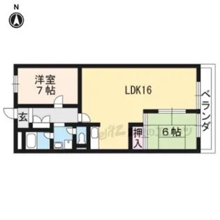 第2コーポ藤岡【103号室】の間取り