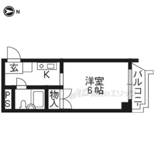 エスポワール12【2-B号室】の間取り