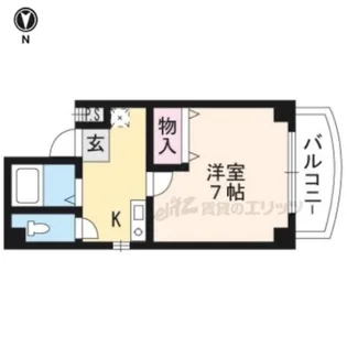 二条CUBE【510号室】の間取り