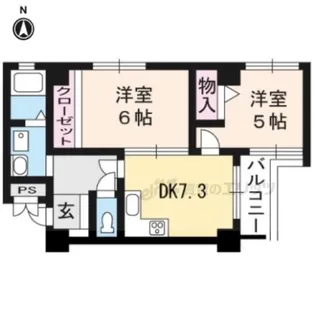コスモ御池御幸町【202号室】の間取り