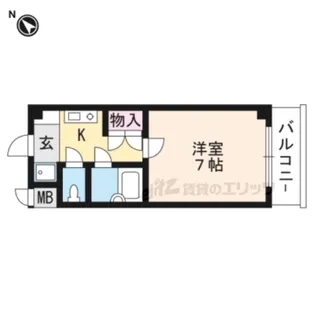 アーサー堅田【302号室】の間取り