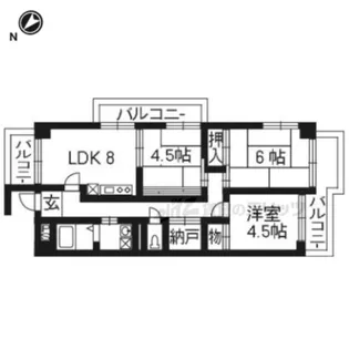パールハイツ打出浜【603号室】の間取り