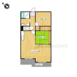 パールハイツ打出浜【11階】の間取り
