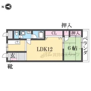 シャトレ藤森【205号室】の間取り