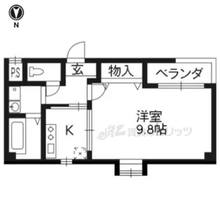 ジーニアスコート津久田【303号室】の間取り