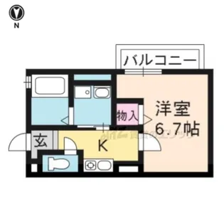 Uーハイツ【1階】の間取り