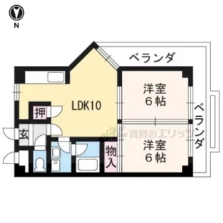 メゾンたつみ【401号室】の間取り