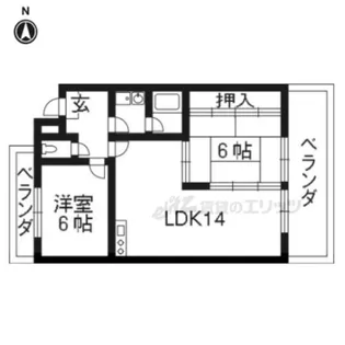 シャンポール蘭【203号室】の間取り