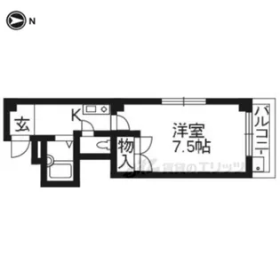 ハイツ中御門【202号室】の間取り