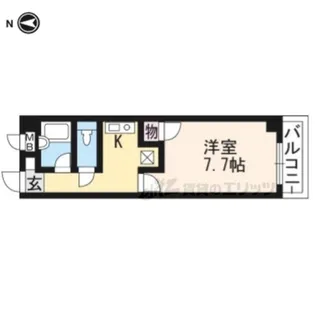 ユ?・ピ?・ディ?ビル【208号室】の間取り