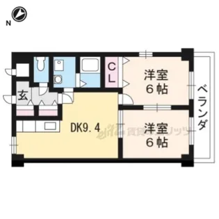 クレアール弐番館【404号室】の間取り