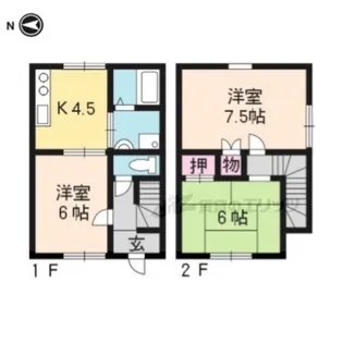 テラスおいけ【5号室】の間取り