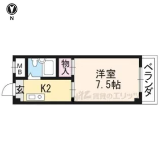 バルコ衣笠【211号室】の間取り