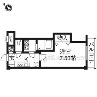 COTO GLANCE 紫明通【304号室】の間取り