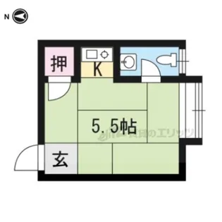 レジデンス西小路【201号室】の間取り
