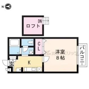 CASA・DE・FLOR【2階】の間取り