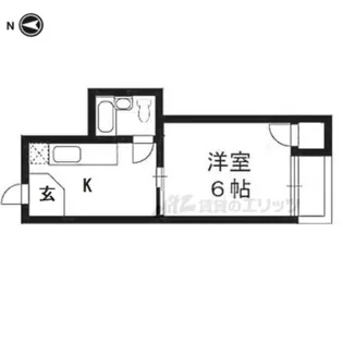 シモン堀川【402号室】の間取り