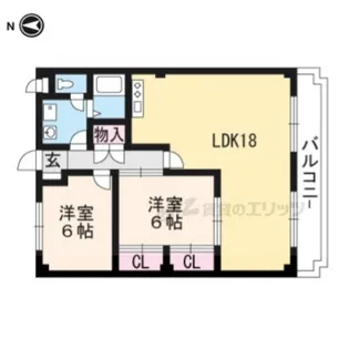 バンブーパレス【303号室】の間取り
