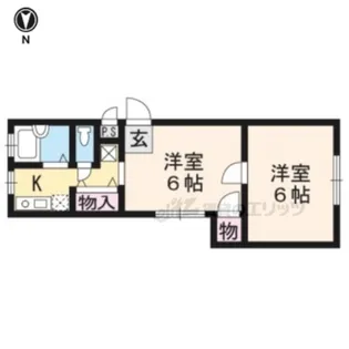 エクセル古門前【201号室】の間取り