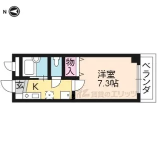 シャンバーグ東山【402号室】の間取り