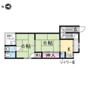 第二みやしき荘【205号室】の間取り