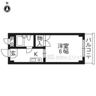 ウィング嵐山【305号室】の間取り