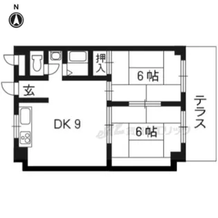 桂川テラス【203号室】の間取り